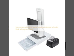 touch screen electronic queue restaurant desktop self order kiosk self payment kiosk