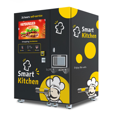 Hot And Cold Fresh Meal Hamburger Vending Machine Automatic Floor Standing