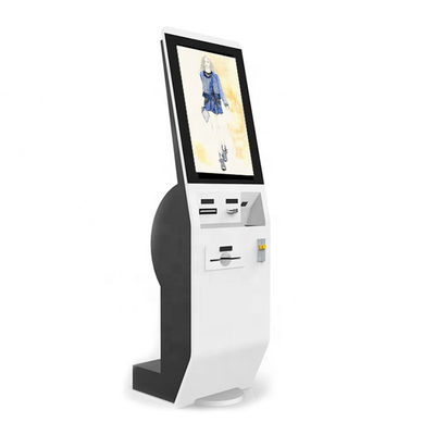 22 Inch Touch Screen Self Payment Kiosk Cash And Coin Acceptor Machine