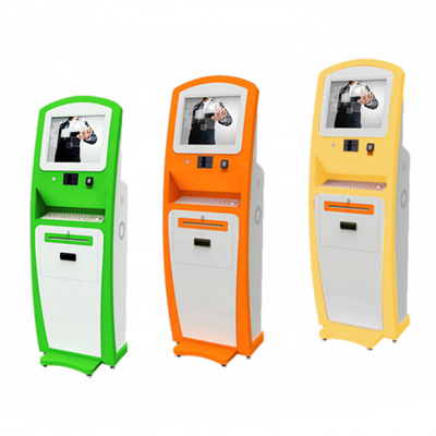 Automatic Ticket Vending Machine Cash Credit Card Reader Kiosk Machine For Indoor