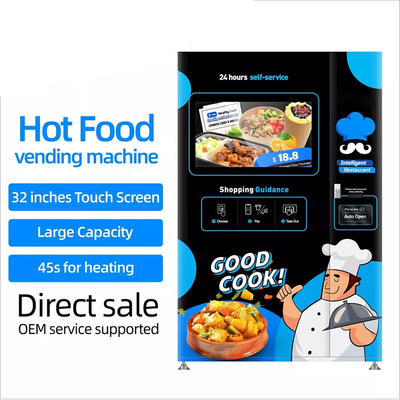 Hot Food Hamburger Sandwich Vending Machine Kiosk Automatic With Touch Screen