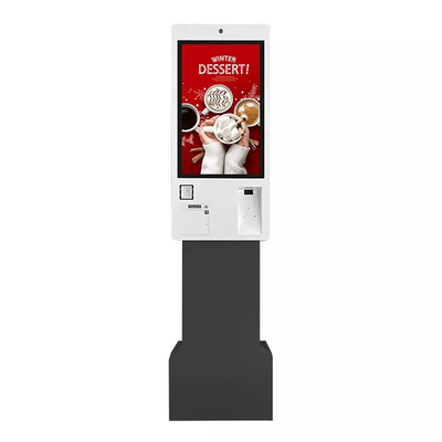 Stand Alone Self Order Ticket Kiosk Machine Service Payment ticket printers pc panel