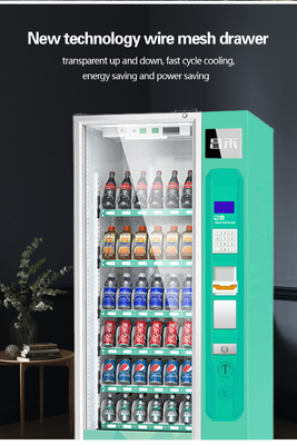 32 Inch Cold Drinks Vending Machine Kiosk Cash And Coin Payment For Outdoor