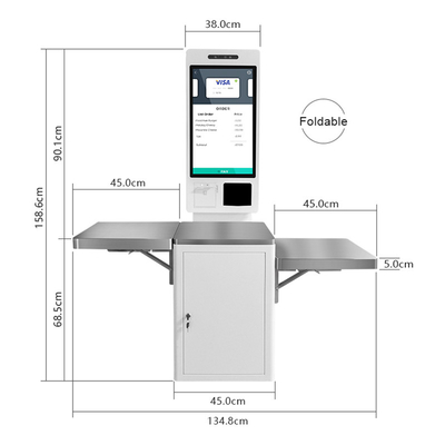 Self Service Check Out Kiosk Payment POS Machine For Supermarket