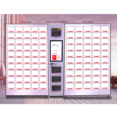 Self Service Snack Drinks Combo Vending Machine With Lockers Large Capacity
