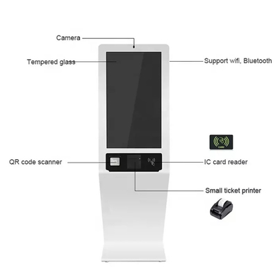 Card Issuing Note Recycler Receipt Printer Self Service Kiosk Machine