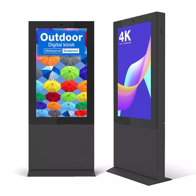 Floor Standing Waterproof 55 Inch Touch Screen Kiosk For Advertising