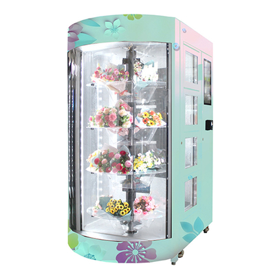 22 Inch Fresh Flower Vending Machine Transparent Shelf Self Service Kiosk