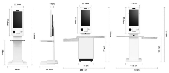 Order Payment Cost Charge Pos Kiosk System Thermal Printer Payment Kiosk Ticket Vending Machine
