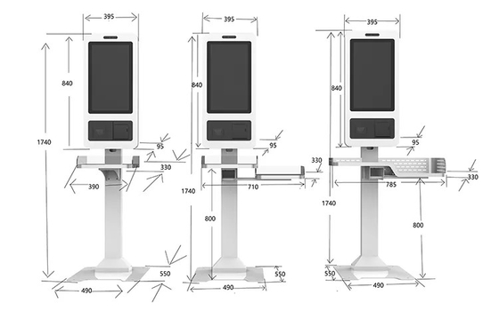 Floor Standing Self Service Payment Kiosk Checkout Machine for Mall
