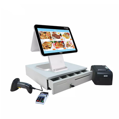 supermarket Self Payment Kiosk Terminal 2 Touch Screen For Small Business