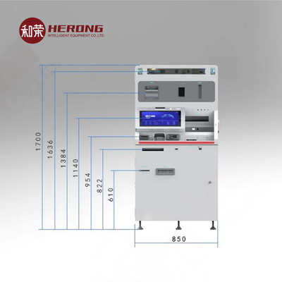 850mm Width Smart Teller Machine Lobby STM 19 Inch Financial Equipment