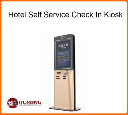 Hotel Self Service Check In Kiosk 32 Inch Screen With Capacitive Touch 50nits