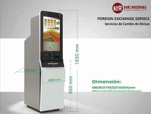 Fully Automatic Self Service Currency Exchange Machine Left Right Multimedia Speaker