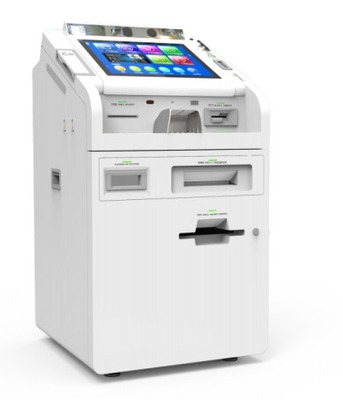 19 Inch Touch Screen Angle Adjustable White Compact Banking Service Equipment STM Smart Teller Machine