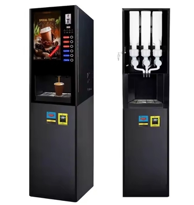 Vending Machine For Hot Or Iced Coffee Milk Tea With Automatic Cup Drop