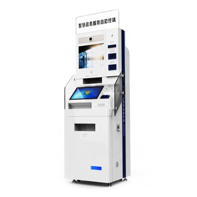 17 Inch 19 Inch Double Touch Screen Cash Payment Kiosk Floor Standing