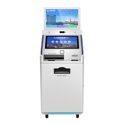 Official Management Building Self Service Kiosk Payment Terminal Metal Key Board Qr Code Scanner Printer Pos Location