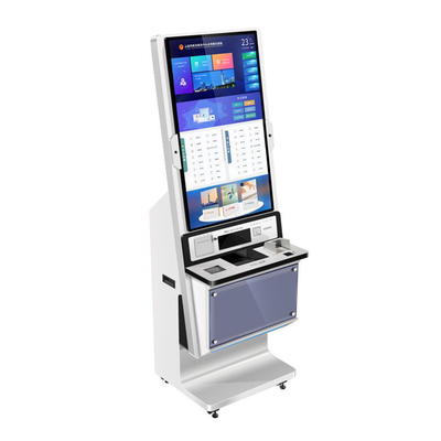 Official Management Building Self Service Kiosk Payment Terminal Metal Key Board Qr Code Scanner Printer Pos Location