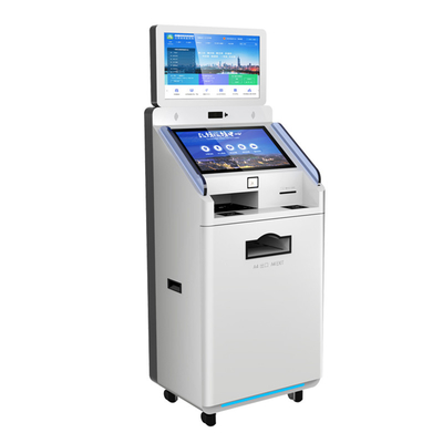 Official Management Building Self Service Kiosk Payment Terminal Metal Key Board Qr Code Scanner Printer Pos Location