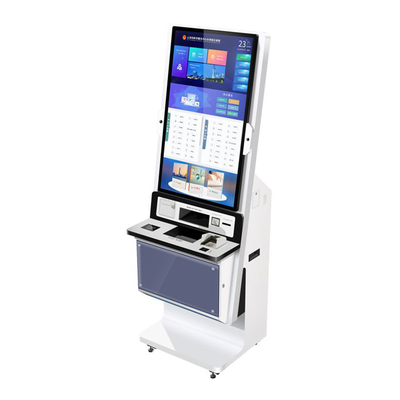 Official Management Building Self Service Kiosk Payment Terminal Metal Key Board Qr Code Scanner Printer Pos Location