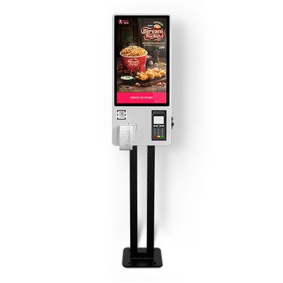 TOUCHSCREEN QUEUE BANK RESTAURANT MENU HOTEL SELF SERVICE ORDERING KIOSK SERVICE WITH CARD READER HOLDER