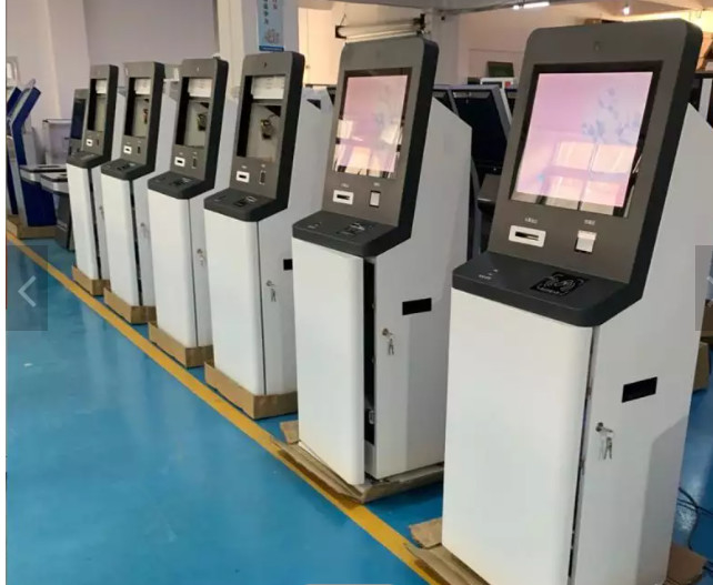 self service atm machine reporter printer rotating touch screen kiosk outdoor payment