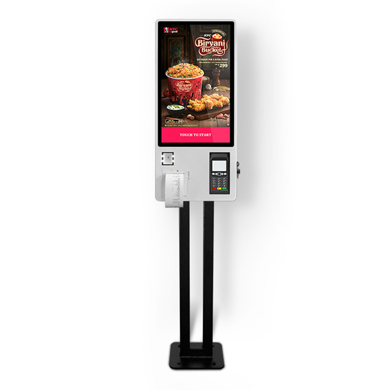 TOUCHSCREEN QUEUE BANK RESTAURANT MENU HOTEL SELF SERVICE ORDERING KIOSK SERVICE WITH CARD READER HOLDER