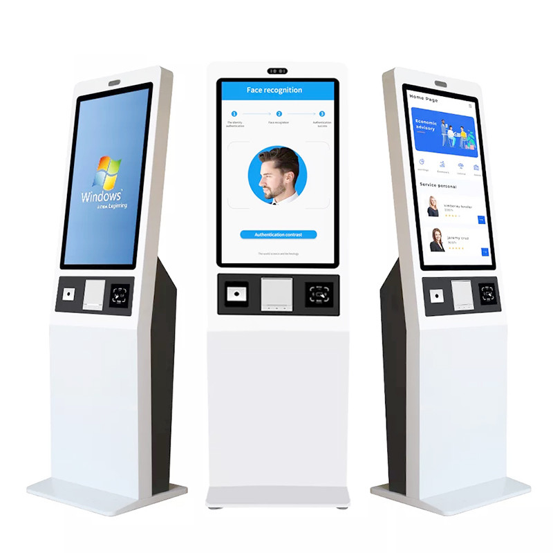 self service kiosk machine registration queuing inquiry dispenser