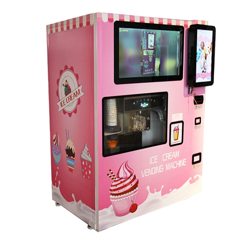 Automatic Self Service Ice Cream Vending Machine Self Payment Kiosk
