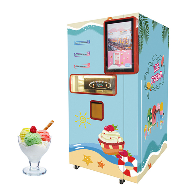 Automatic Self Service Ice Cream Vending Machine Self Payment Kiosk