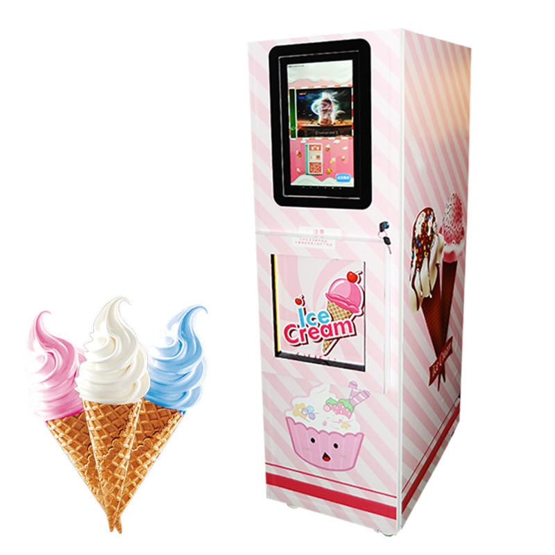 Automatic Self Service Ice Cream Vending Machine Self Payment Kiosk