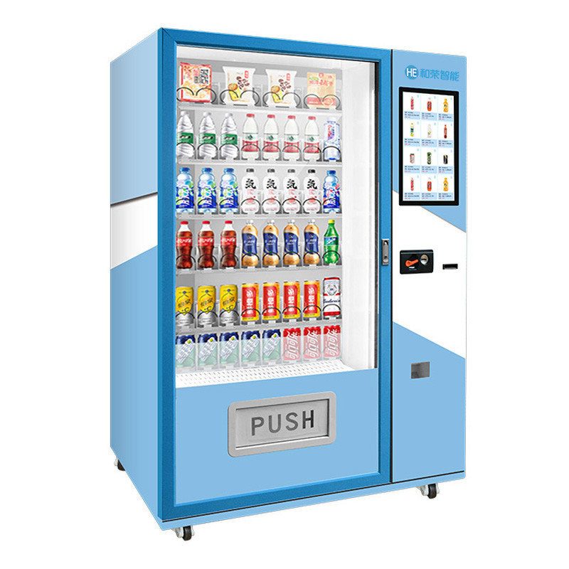 Snack Drink Tea Conveyor Belt Vending Machine Self Service Food Vending Machines Kiosk